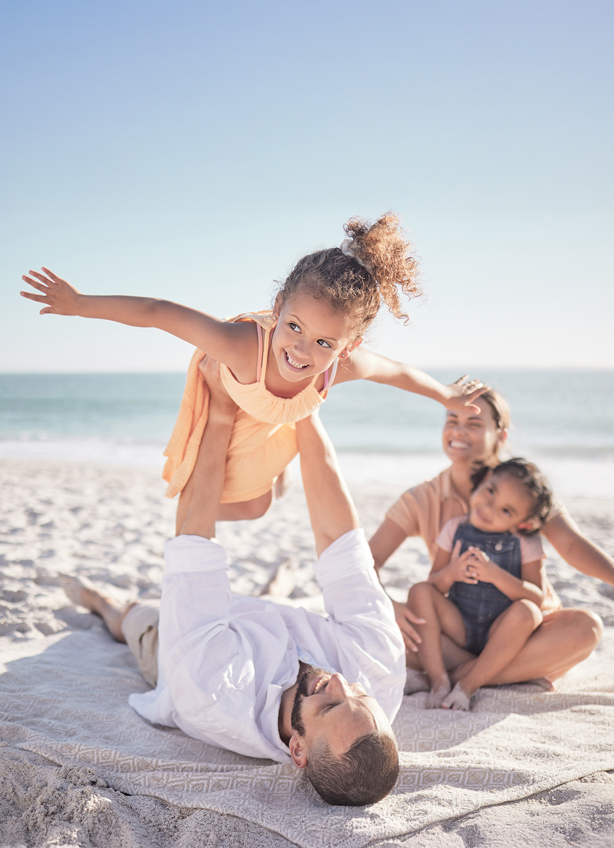 Happy,Family,,Travel,And,Beach,Holiday,With,Children,And,Parents
